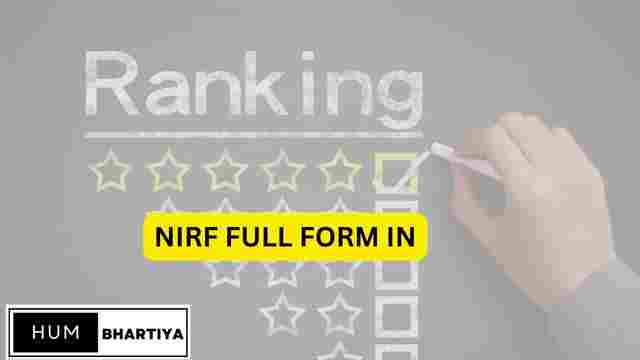Nirf Full Form in